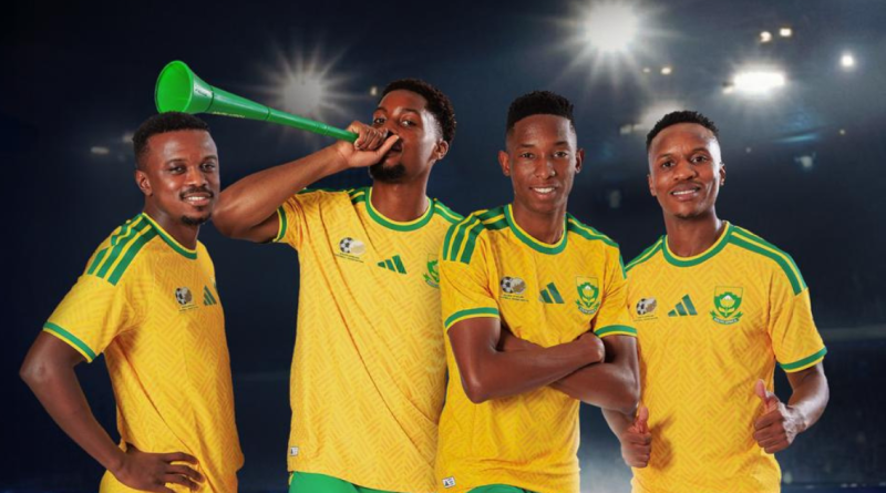 Bafana Bafana players Tebogo Mokoena, Ime Okon, Thalente Mbatha and Themba Zwane (Image Bafana Bafana)
