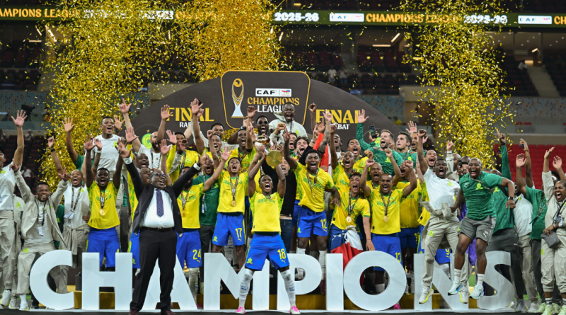 Mamelodi Sundowns Defeated AS FAR Rabat Make in Morocco to Lift CAF Champions League Title (Image: Mamelodi Sundowns)