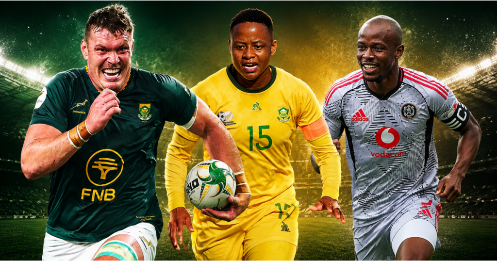 Springboks Return to Argentina, Banyana Face Morocco Test, MTN8 Quarter-Finals Take Centre Stage (Graphic: SizaNazo365 | Images: Springboks, Pirates, Banyana)