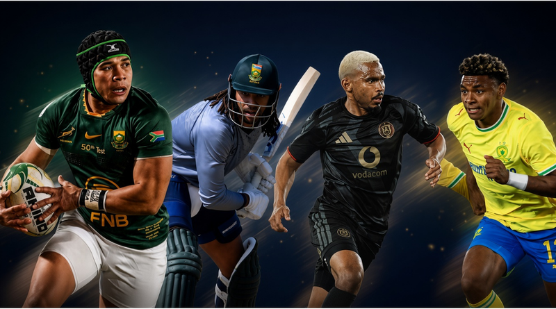 Springboks Seek All Blacks Redemption as Proteas and MTN8 Take Centre Stage (Graphic: SizaNazo365 | Images: Springboks, Proteas, Pirates, Sundowns)