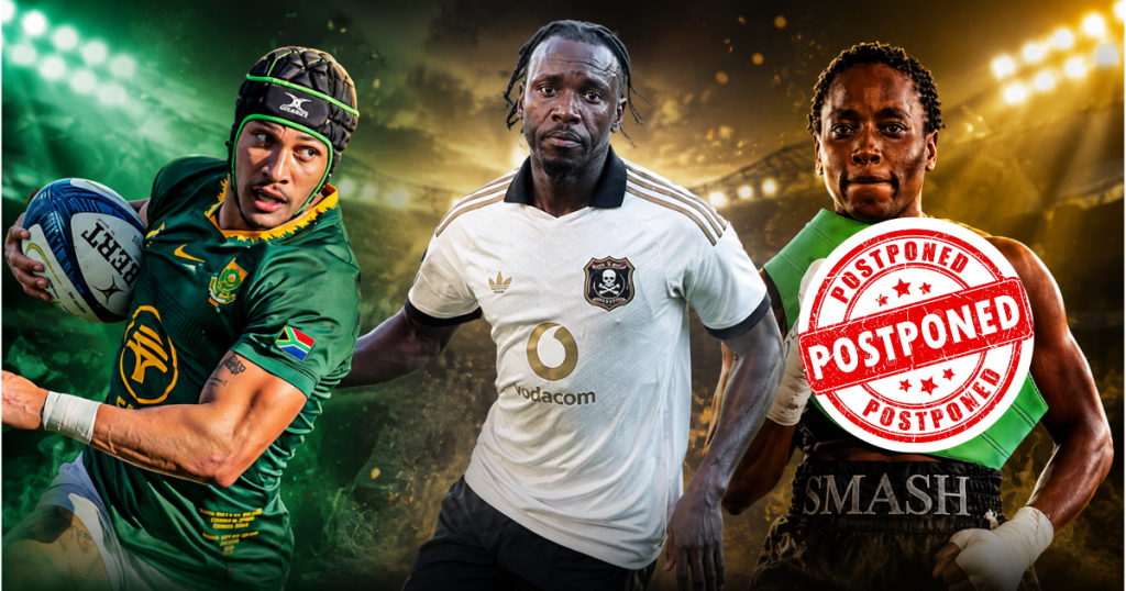 Springboks vs All Blacks Headline Huge Saturday as MTN8 Semifinals, Women’s Boxing Take Centre Stage (Graphic: SizaNazo365 | Images: Springboks, Pirates, McAusland Management)