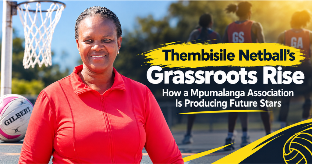 Thembisile Netball Association Chairperson Emmah Ndala (Graphics SizaNazo365 Image Supplied)